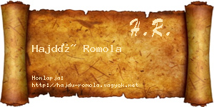 Hajdú Romola névjegykártya