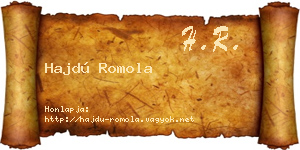 Hajdú Romola névjegykártya