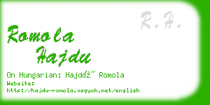 romola hajdu business card